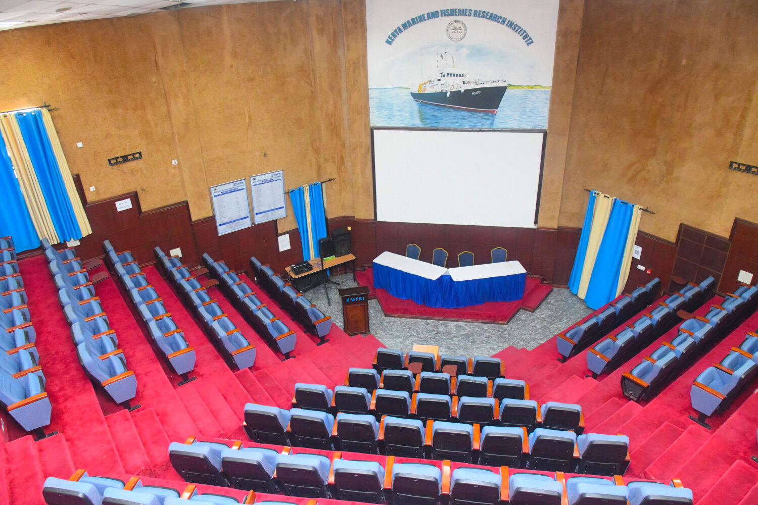 Main Auditorium - stage and projection screen view