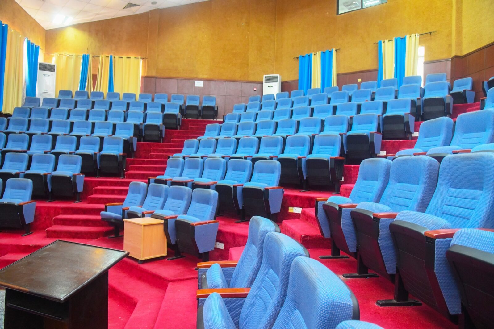 Main Auditorium tiered seating, side view