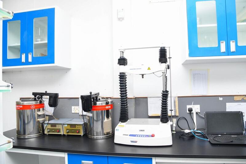 Stable Micro Systems texture analyser with bomb calorimeters for food-quality testing